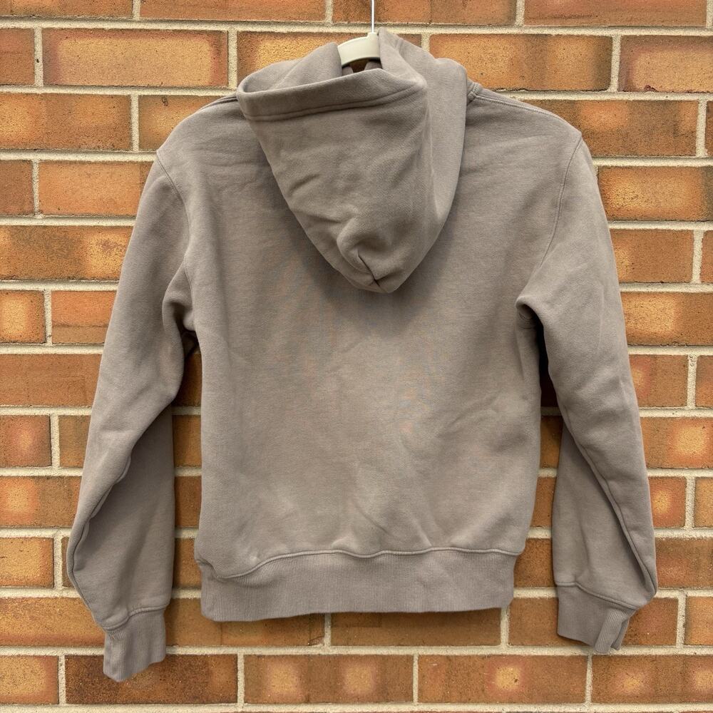 TNA Sweatfleece Aritzia Cozy Fleece Pullover Hoodie Tan Womens 2XS - Picture 4 of 7